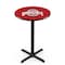 Holland Bar Stool Co 42" Blk Wrinkle Ohio State Pub Table L211B4228OhioSt - alternate 1